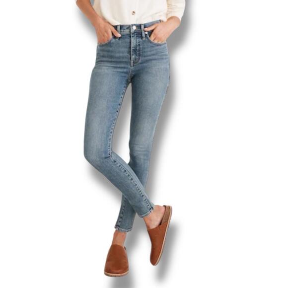 Madewell Jeans Sz 26 10" High Rise Skinny Cropped Denim - Picture 1 of 12
